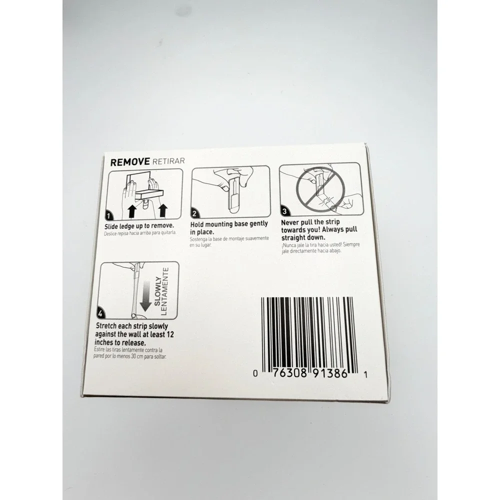 3M Command Display Ledges 2 Pack Quartz White Damage Free Hanging HOM23Q-2ES